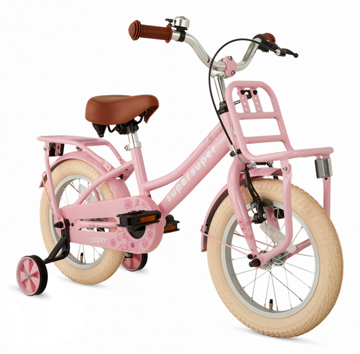 SuperSuper Cooper Meisjesfiets 14 Inch - Roze